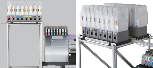 Mimaki Bulk Ink System (MBIS) - systém kontinuálního doplňování inkoustu